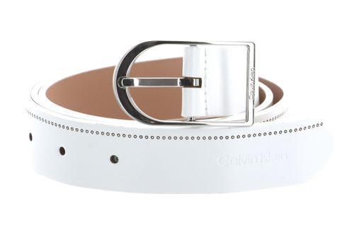 Calvin Klein CK Must Bridge 3CM Belt Perf W85 CK White