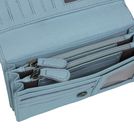 MUSTANG Seattle Leather Long Wallet Top Opening Flap New Blue MUSTANG Seattle Leather Long Wallet Top Opening Flap New Blue