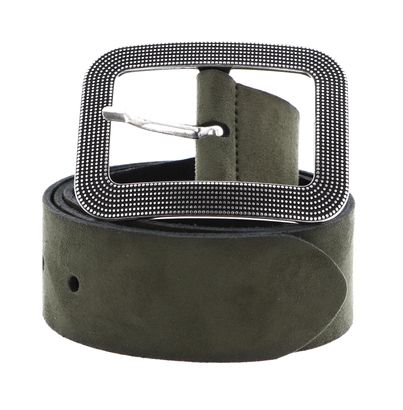 Vanzetti Classics 40mm Suede Belt W85 Olive