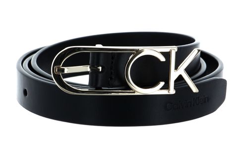 Calvin Klein Re-Lock Capital CK Logo Belt 2CM W85 CK Black