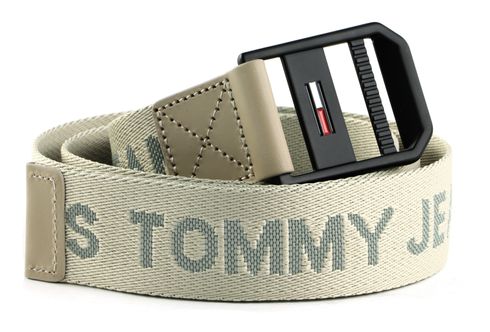 TOMMY HILFIGER TJM Webbing Belts Elevated Webbing 3.5 W100 Savannah Sand