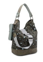 Fritzi Aus Preussen Izzy07 Limited Borsa Hobo Donna Tela Leo Camel Con Porta Occhiali