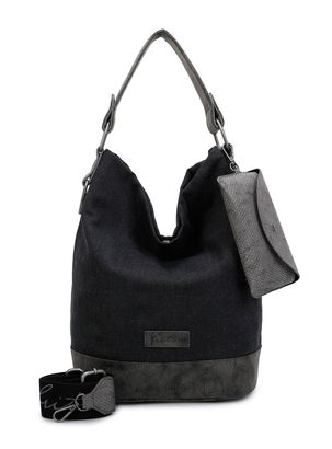 Fritzi aus Preußen Canvas Izzy07 Olga Hobo Bag Black