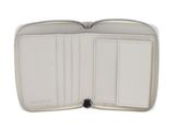 COCCINELLE Metallic Perforee Leather Zip Around Wallet White COCCINELLE Metallic Perforee Leather Zip Around Wallet White