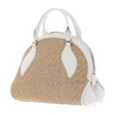 COCCINELLE Colette Rafia Handbag Natural / White