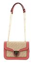 COCCINELLE Marvin Twist Rafia Handbag Natural / Geranium COCCINELLE Marvin Twist Rafia Handbag Natural / Geranium