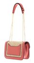 COCCINELLE Marvin Twist Rafia Handbag Natural / Geranium COCCINELLE Marvin Twist Rafia Handbag Natural / Geranium
