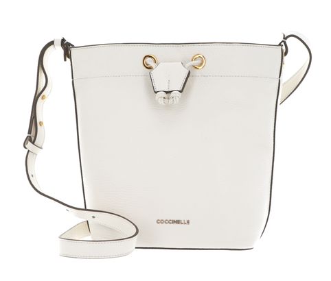 COCCINELLE Lea Shoulder Bag Grained Leather White