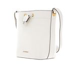 COCCINELLE Lea Shoulder Bag Grained Leather White COCCINELLE Lea Shoulder Bag Grained Leather White