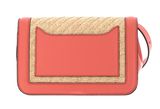 COCCINELLE Marvin Twist Rafia Handbag Natural / Geranium COCCINELLE Marvin Twist Rafia Handbag Natural / Geranium