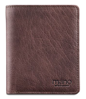 mano Don Pietro Coin Wallet with Flap Dark Brown