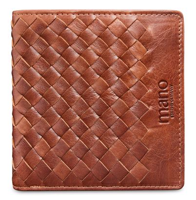 mano Don Luca Coin Wallet Small S Cognac