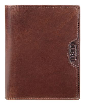 mano Don Marco Coin Wallet with Flap Darkbrown