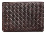 mano Don Luca Coin Wallet with Flap Dark Brown