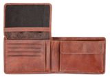 mano Don Luca Coin Wallet with Flap Cognac