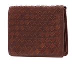 mano Don Luca Coin Wallet with Flap Cognac