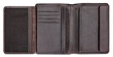 mano Don Luca Coin Wallet with Flap Dark Brown