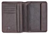 mano Don Luca Coin Wallet with Flap Dark Brown
