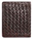 mano Don Luca Coin Wallet with Flap Dark Brown