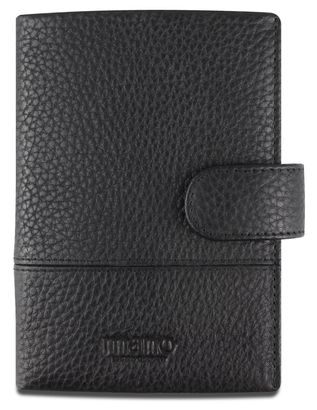 mano Don Tommas Coin Wallet with Flap Black