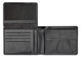 mano Don Luca Coin Wallet with Flap Black