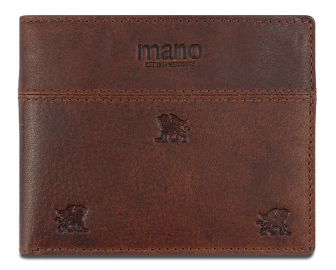 mano Don Leon Coin Wallet with Flap Mid - Brown