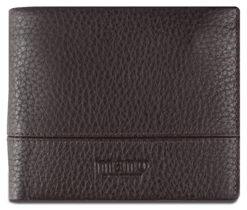 mano Don Tommas Coin Wallet with Flap Brown