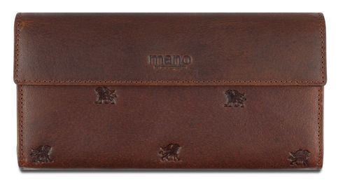 mano Don Leon Coin Wallet with Flap Mid - Brown