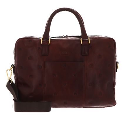 mano Don Leon Stuart Business Bag M Mid - Brown