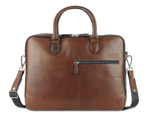 mano Don Valentin Barney Business Bag Brown