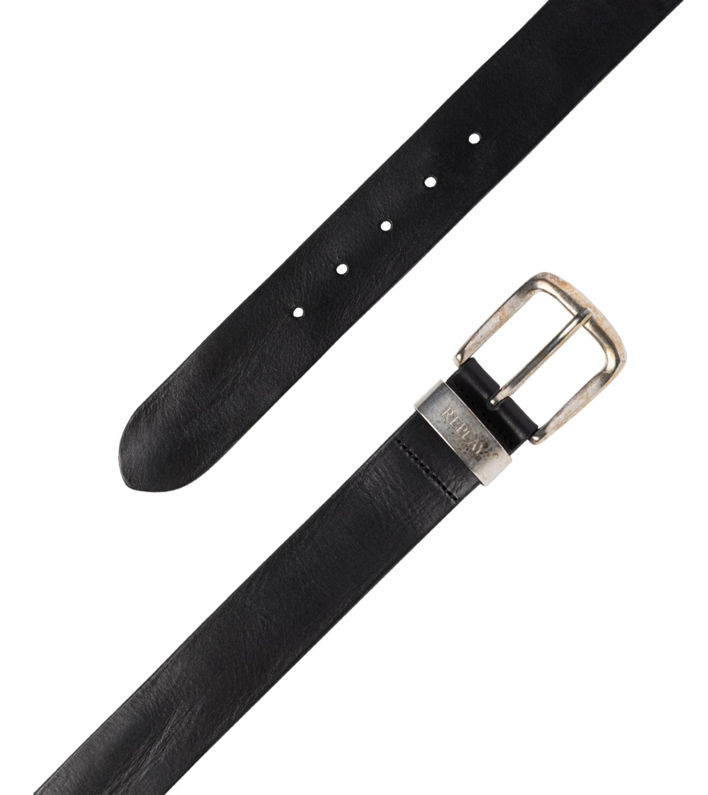 REPLAY Gürtel Leather Belt W85 Black | modeherz