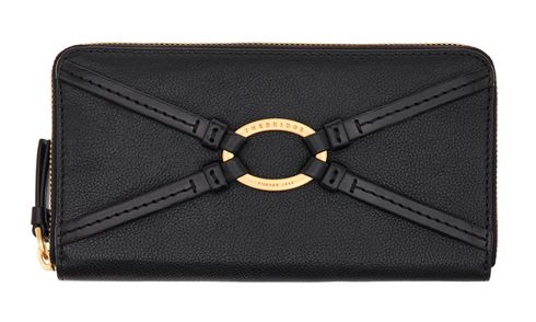 THE BRIDGE Amelia Ladie's Zip Around Wallet Nero / Oro THE BRIDGE Amelia Ladie's Zip Around Wallet Nero / Oro