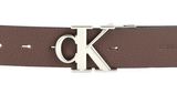 Calvin Klein CKJ Monogram Hardware Rev Belt 35MM W90 Bitter Brown / Black Calvin Klein CKJ Monogram Hardware Rev Belt 35MM W90 Bitter Brown / Black