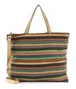 CATERINA LUCCHI Flat Shopping Bag Righe Multicolor - T / Cognac CATERINA LUCCHI Flat Shopping Bag Righe Multicolor - T / Cognac