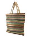 CATERINA LUCCHI Flat Shopping Bag Righe Multicolor - T / Cognac CATERINA LUCCHI Flat Shopping Bag Righe Multicolor - T / Cognac