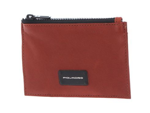 PIQUADRO Harper Zipped Credit Card Pouch RFID Tabacco