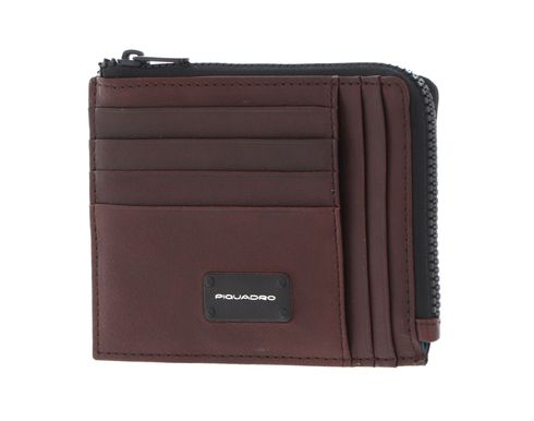 PIQUADRO Harper Zipper Coin Pouch RFID Testa Di Moro