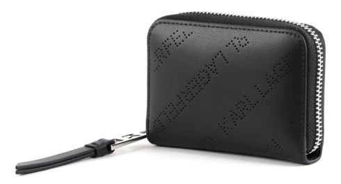 KARL LAGERFELD K / Punched Sm Zip Wlt Black