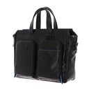 PIQUADRO Blue Square Revamp Slim Computer Portfolio Briefcase Nero