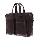 PIQUADRO Blue Square Revamp Slim Computer Portfolio Briefcase Mogano