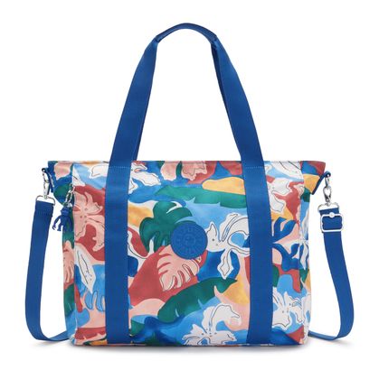 kipling Basic Print Asseni Tote L Botanical Prt