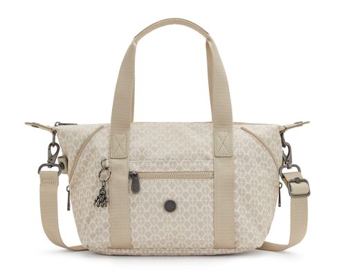 kipling Basic Elevated Art Mini Handbag Signature Beige