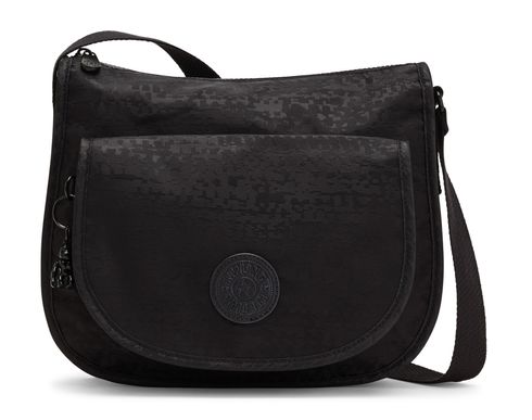 kipling Elevated Jacquard Renia Shoulder Bag Urban Black Jq