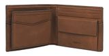 FOSSIL Everett Large Coin Pocket Bifold Medium Brown FOSSIL Everett Large Coin Pocket Bifold Medium Brown