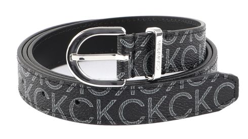 Calvin Klein CK Must Metal Round Belt 25MM Mono W95 Black Mono