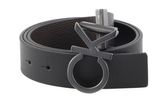 Calvin Klein Logo Adj / Rev Metal Pb Belt 35MM W90 Black / Dark Brown - shortenable Calvin Klein Logo Adj / Rev Metal Pb Belt 35MM W90 Black / Dark Brown - shortenable
