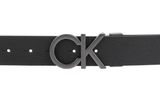 Calvin Klein Logo Adj / Rev Metal Pb Belt 35MM W90 Black / Dark Brown - shortenable Calvin Klein Logo Adj / Rev Metal Pb Belt 35MM W90 Black / Dark Brown - shortenable