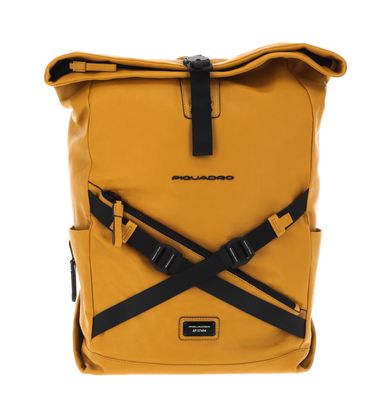 PIQUADRO Harper Roll Top Computer Backpack RFID Giallo