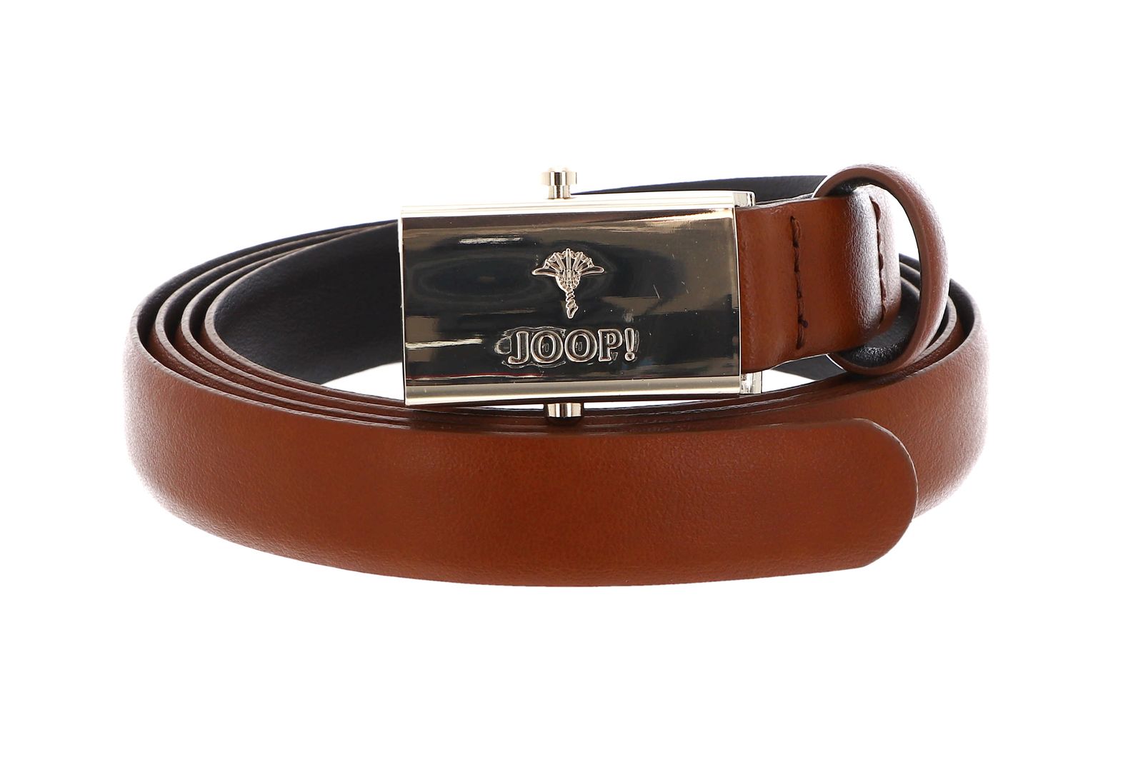 Joop! Cintura In Pelle Uomo - Larga 3,5 Cm, Fibbia Ad Ardiglione, Logo Stampato, 100 Cm