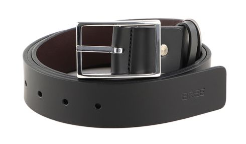BREE Belt 12 Size 115 W115 Black / Dark Brown - shortenable